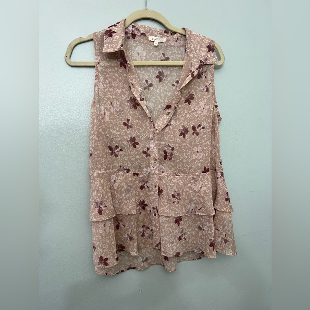 S Mystree sheer floral blouse